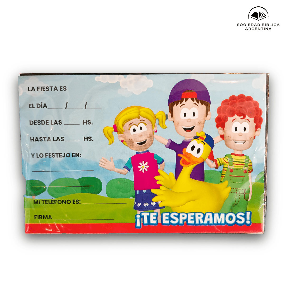 Pack Invitacion de celebracion -Biper (10 unidades)