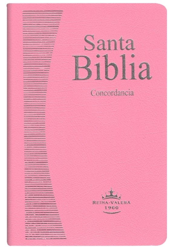 BIBLIA RVR60 CONCORDANCIA ROSA PIEL TAPA FINA