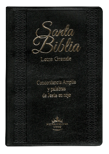 Biblia Reina Valera 1960 Letra Grande Negro Flexible