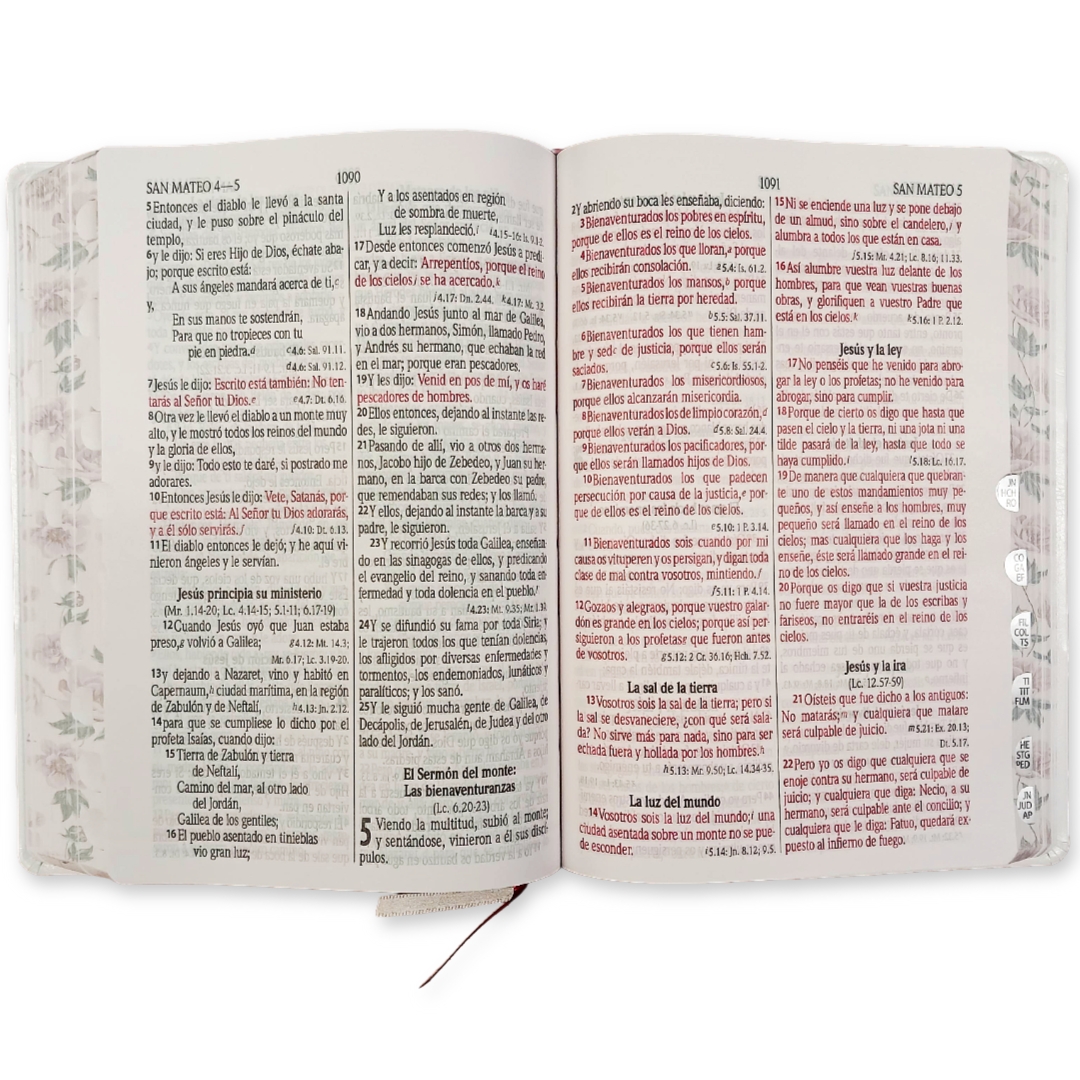 Biblia Letra Grande índice Blanca Flores Reina Valera 1960