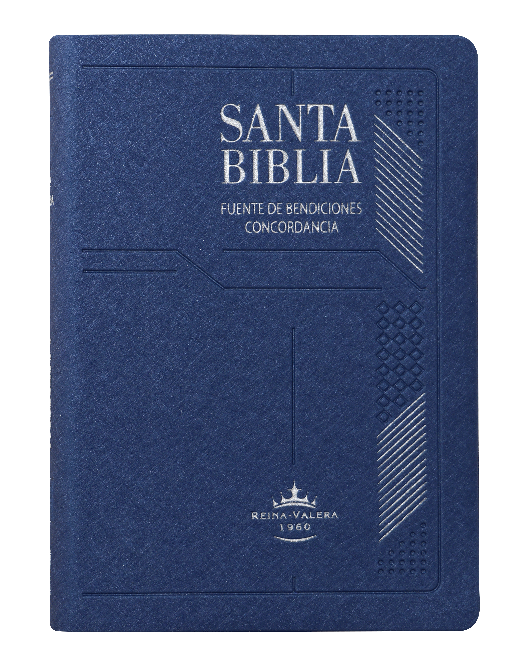 Biblia Reina Valera 1960 Mediana Promesas Concordancia Indice Vinil Azul