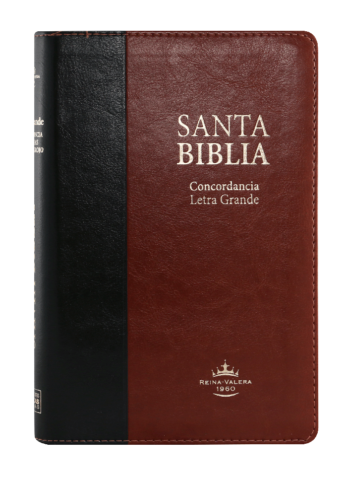 Biblia Reina Valera 1960 Letra Grande Cierre Concordancia PJR Indice Tapa Pu Negro marrón