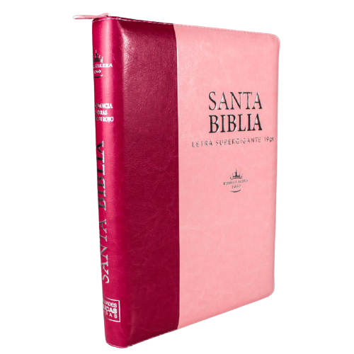 Biblia Reina Valera 1960 Super Gigante 19 puntos PJR Rosa