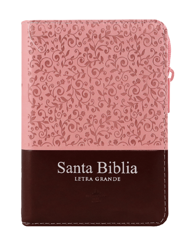 Biblia Reina Valera 1960 Letra Mediana 9 puntos Cierre Pjr Rosa Tamaño 10 x 14 cm