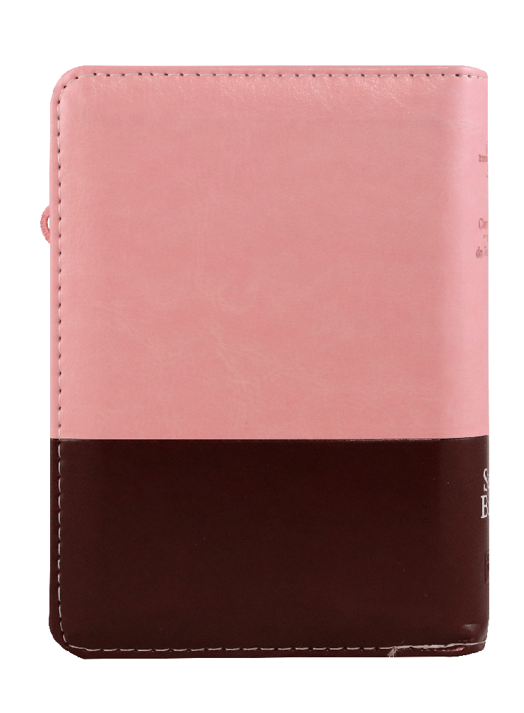 Biblia Reina Valera 1960 Letra Mediana 9 puntos Cierre Pjr Rosa Tamaño 10 x 14 cm