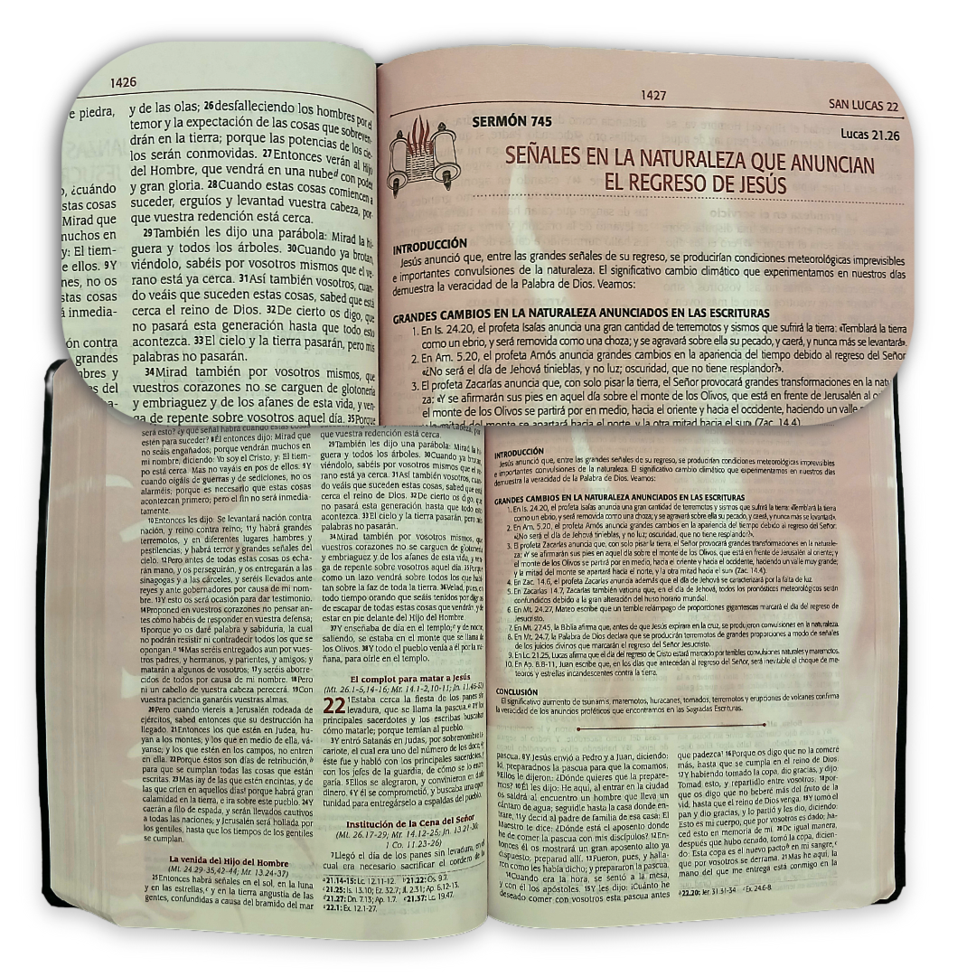 BIBLIA RVR086c LETRA 10 PUNTOS 17x23.5 PARA LA PREDICACIÓN DE AVIVAMIENTO TAPA PU AZUL
