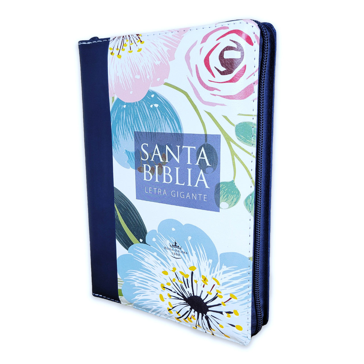 Biblia Reina Valera 1960 Letra Grande 14 Puntos Concordancia Cierre Flores