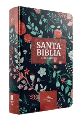 Biblia Reina Valera 1960 Concordancia Letra Grande Tapa Dura Azul Flores