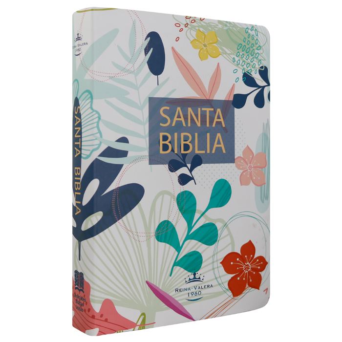 Biblia Reina Valera 1960 Letra Grande Tapa Semiflexible Flor