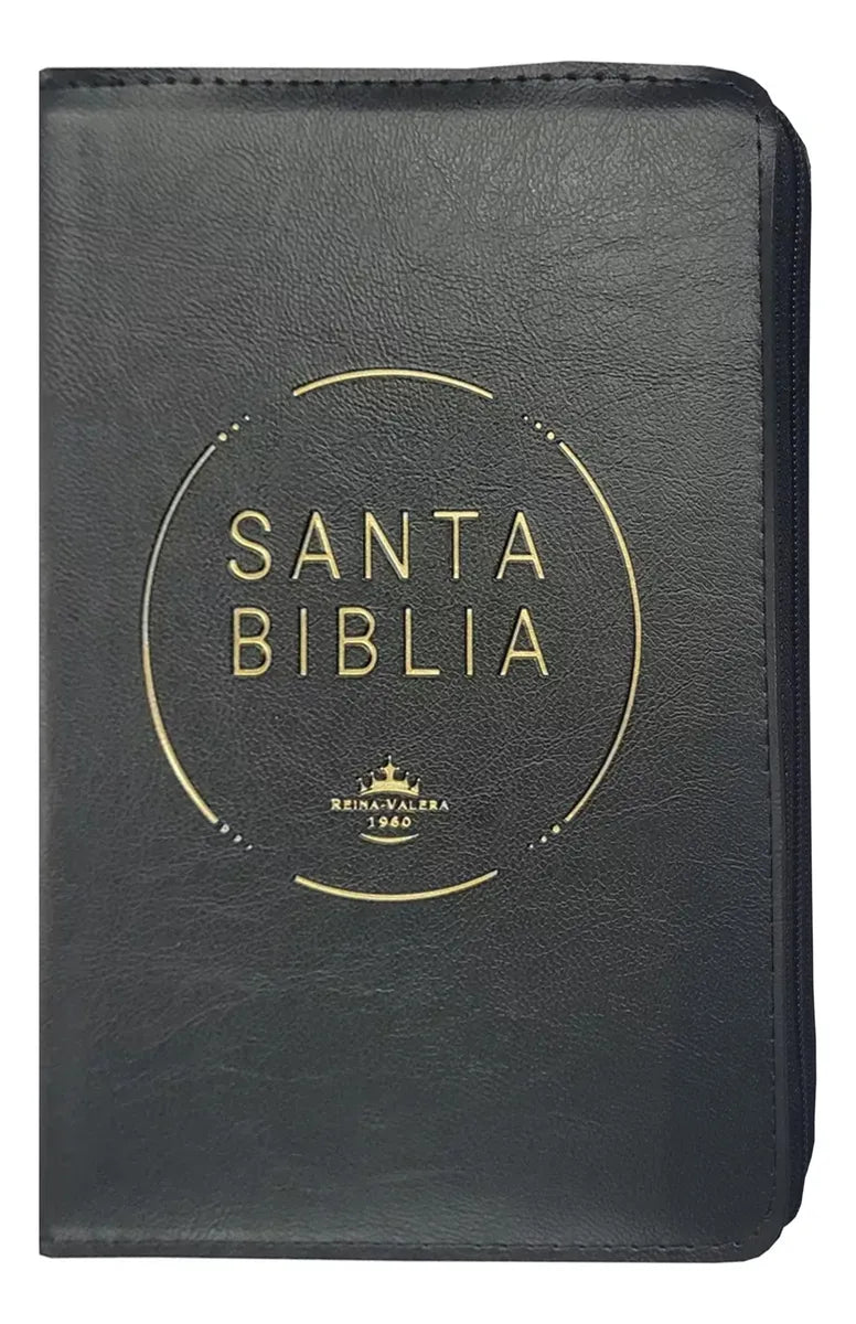 Biblia Reina Valera 1960 Letra Grande Concordancia PJR Cierre Vinil Negro