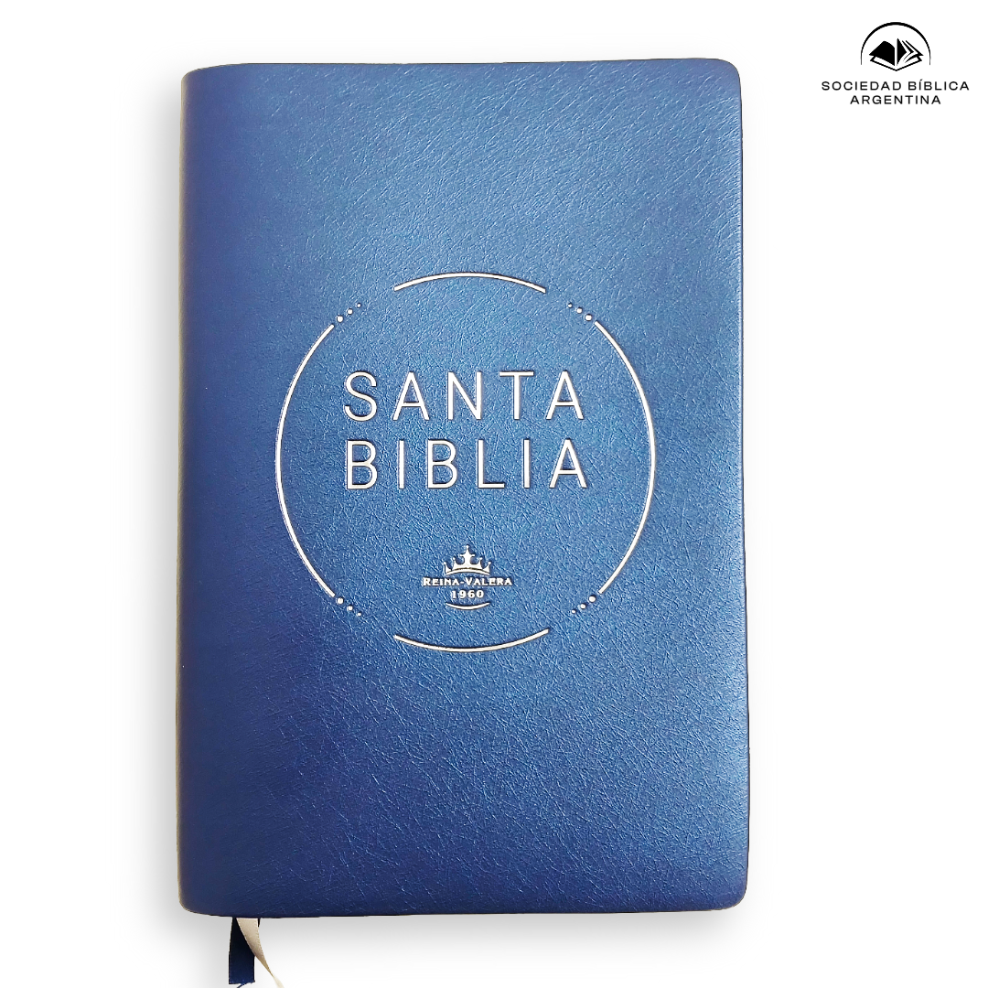 Biblia Reina Valera 1960 · Letra Grande · Económica · Palabras de Jesús en rojo · Tapa PVC azul