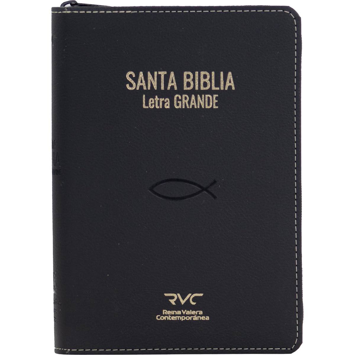 Biblia Reina Valera 1960 · 13,5x20 cm · Letra 12 pt · Letra grande · Con cierre e índice · Tapa imitación piel