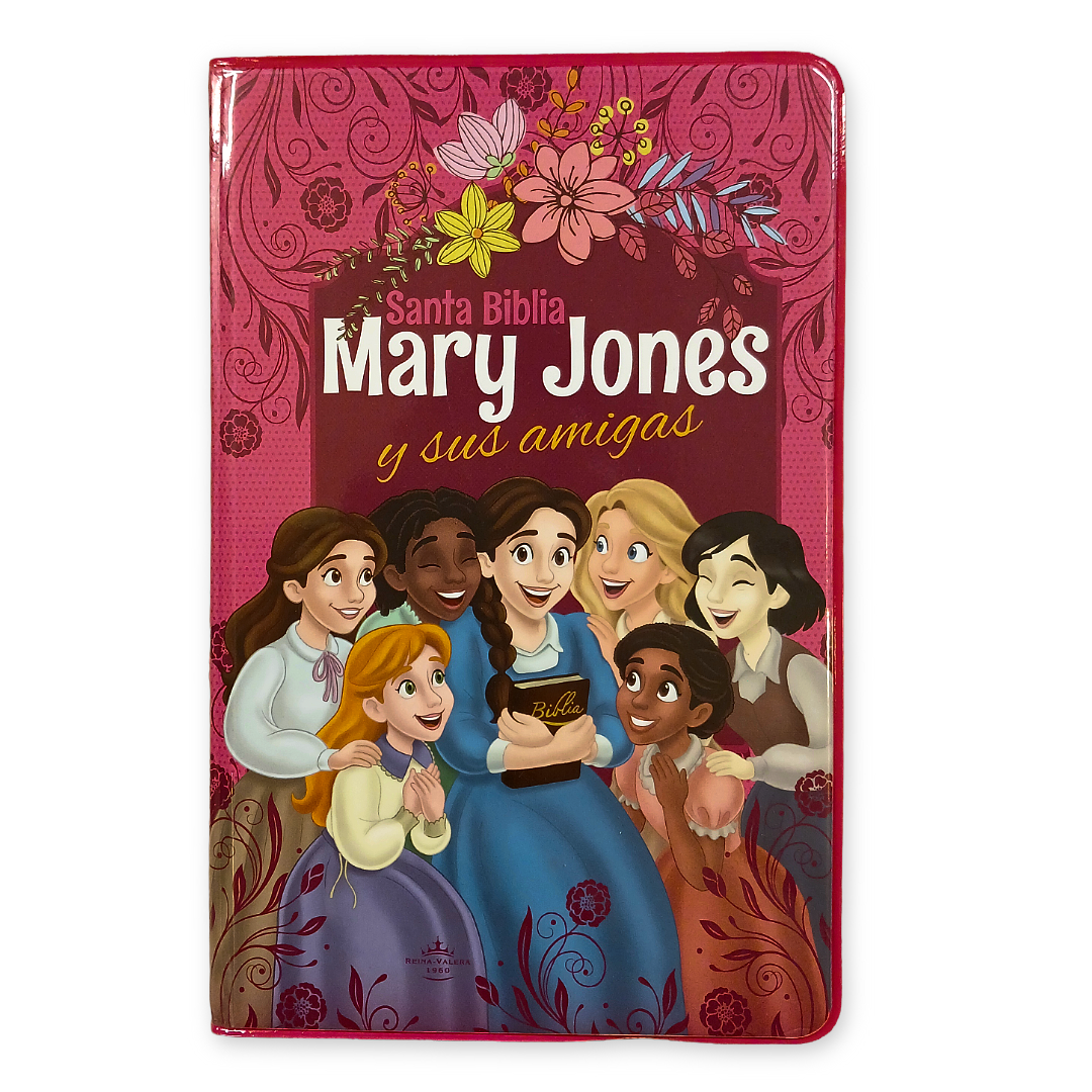 Biblia Mary Jones y sus amigas RVR1960 TD Rosa, Letra 10 puntos, 22x14 cm