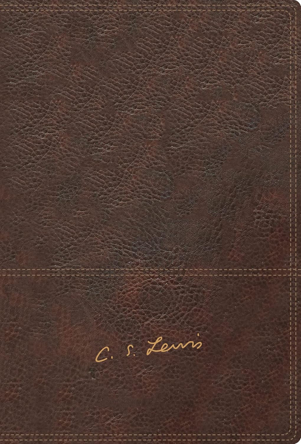 Biblia RVR Reflexiones De C. S. Lewis, Interior A Dos Colores, Leathersoft, Café