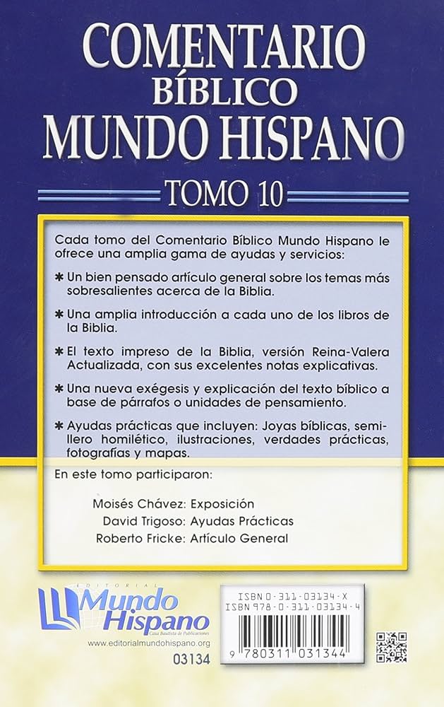 Comentario B. Mundo Hispano T. 10 Isaias, Carro D, Estudio