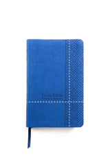Biblia Reina Valera 1960 de Promesas · Tamaño manual · Imitación piel azul