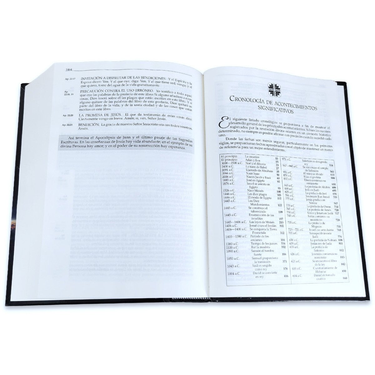 Biblia en Orden Cronológico Reina Valera 1960 – Tapa Dura