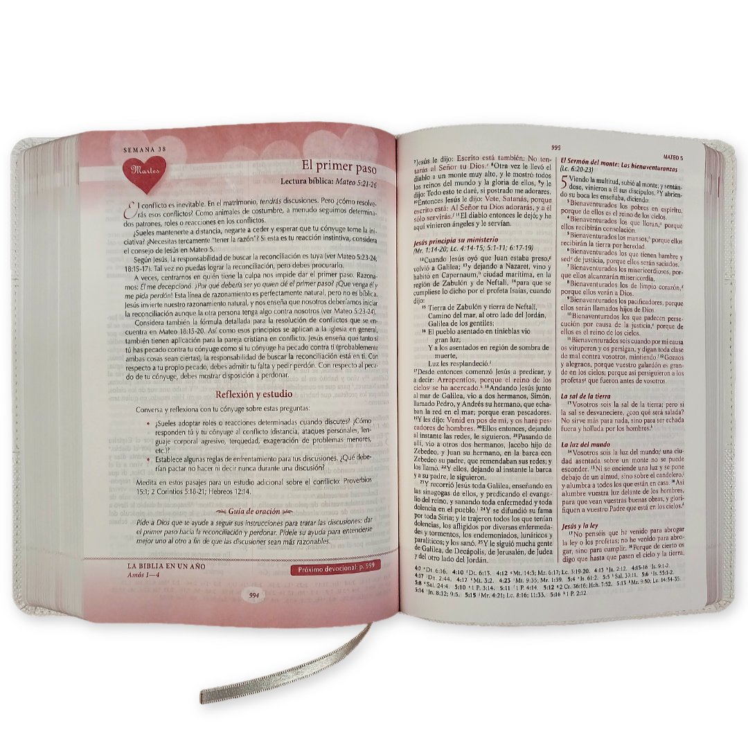 Biblia De Estudio Devocional Los Lenguajes Del Amor Blanca