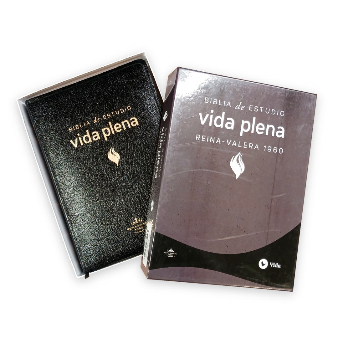 Biblia De Estudio Vida Plena Piel Reina Valera 1960