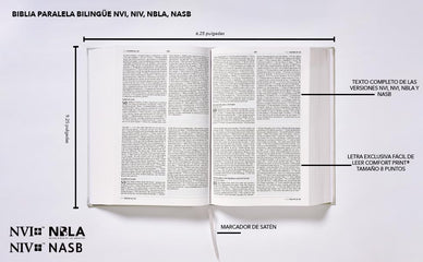 Biblia Paralela Bilingue NVI/ NBLA Tapa Dura