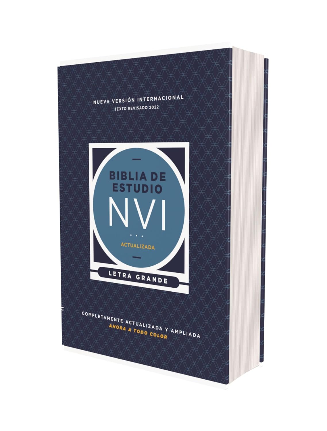 Nvi, Biblia De Estudio Actualizada, Revisión 2022, Letra Grande, Tapa Dura, Interior A Color, Palabras De Jesús En Rojo