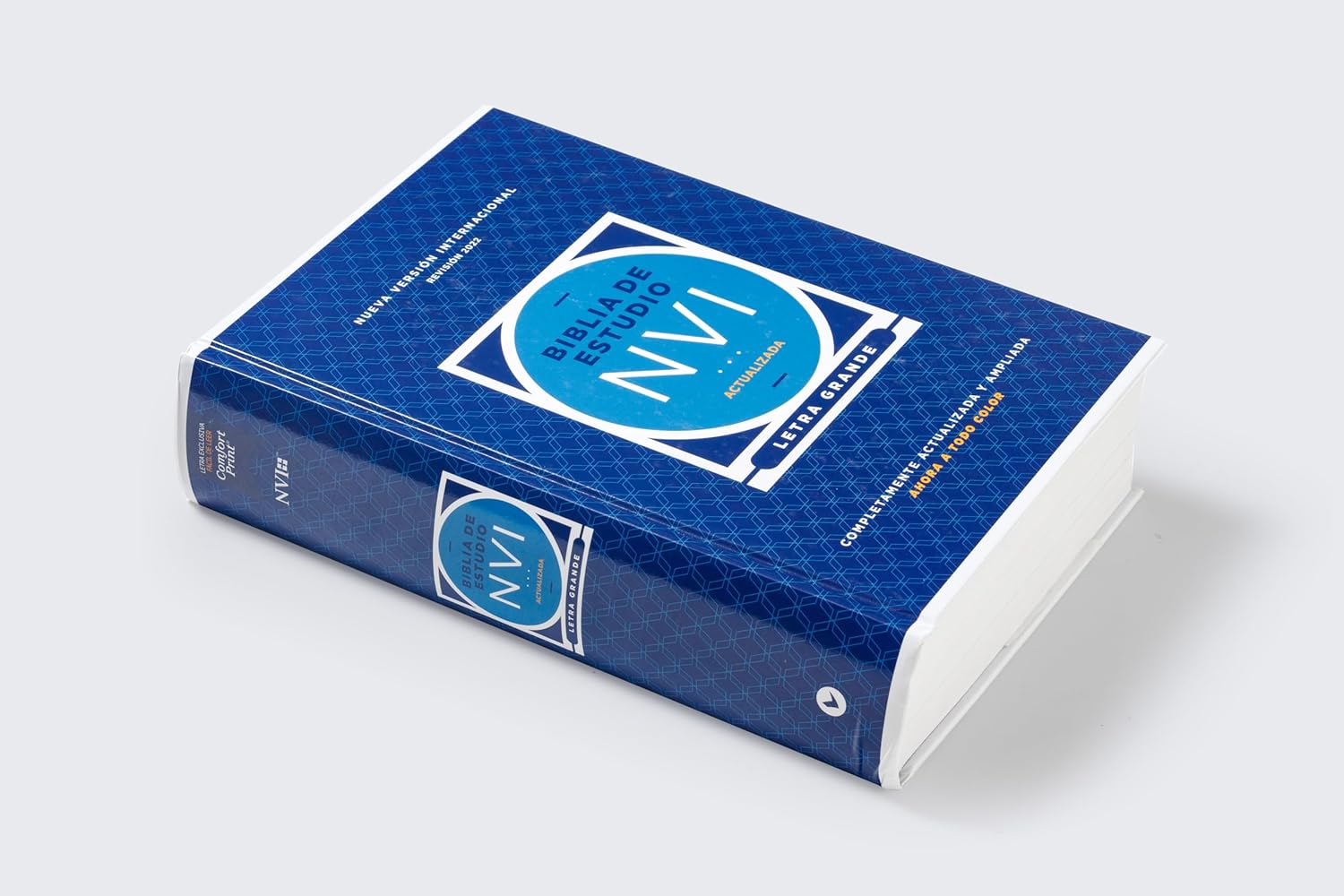 Nvi, Biblia De Estudio Actualizada, Revisión 2022, Letra Grande, Tapa Dura, Interior A Color, Palabras De Jesús En Rojo