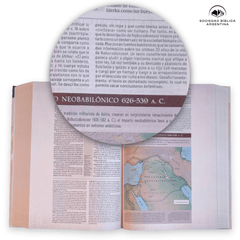 Biblia Reina-Valera 1960 De Estudio Trasfondo Cultural, Palabras De Jesús En Rojo, Letra 8 Pt, 19×26, Ilustrada, Tapa Dura