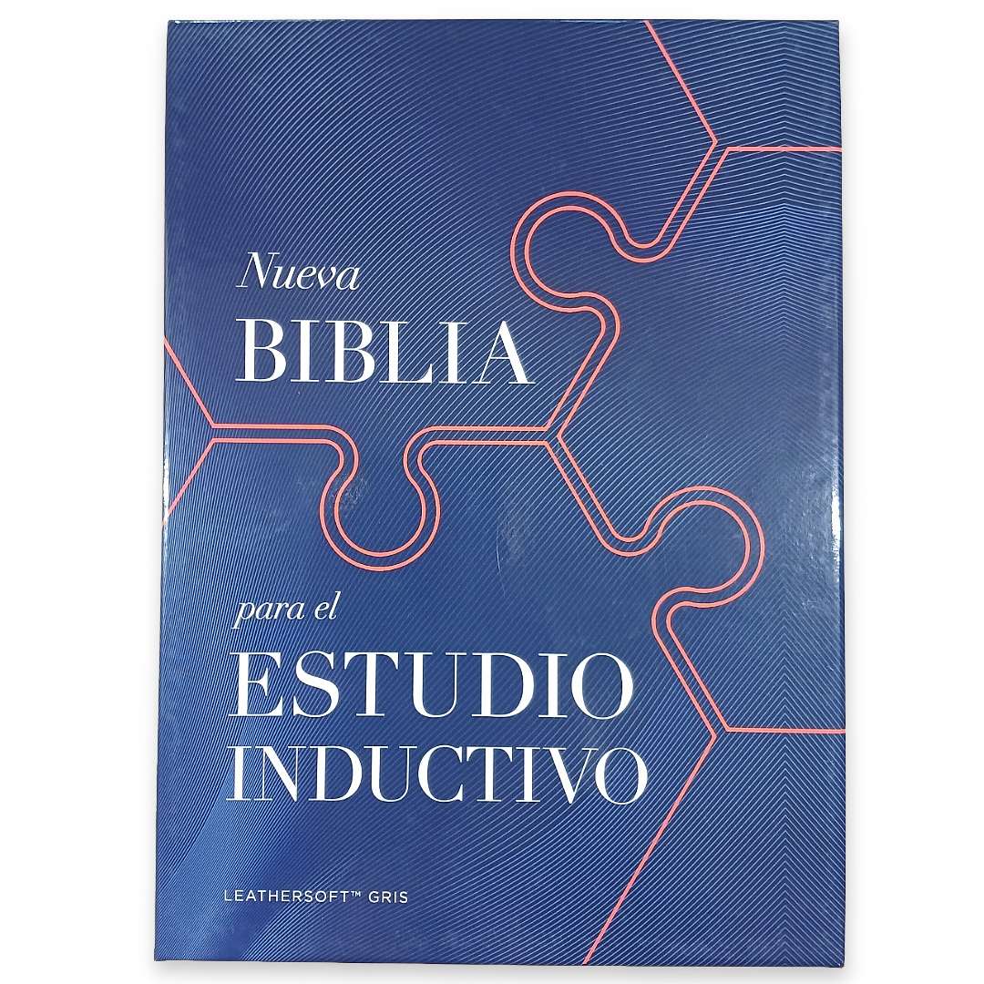 Biblia Nueva Biblia De Las Américas (NBLA) Para El Estudio Inductivo, 18×25, Tapa PU, Comfort Print, Gris