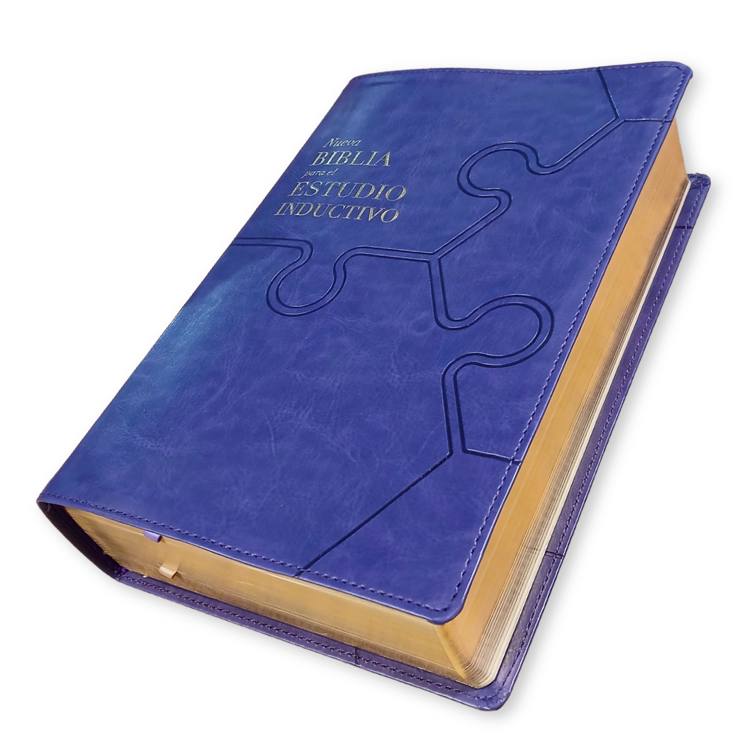 Biblia Nueva Biblia De Las Américas (NBLA) Para El Estudio Inductivo, 18×25, Tapa PU, Comfort Print, Morado