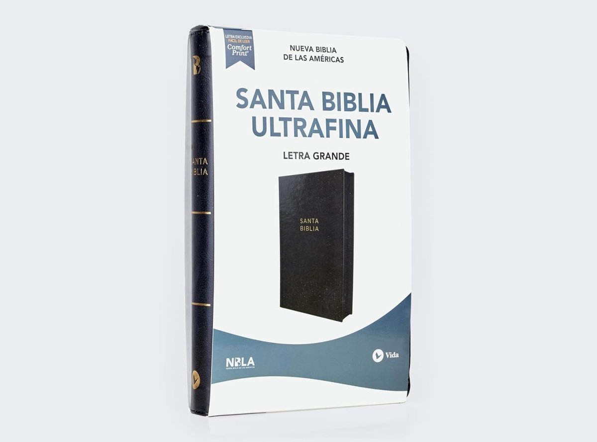 Biblia Nueva Biblia De Las Américas (NBLA) Ultrafina, Palabras De Jesús En Rojo, Letra 10 Pt, 15×24, Tapa PU, Negro, Con Cierre