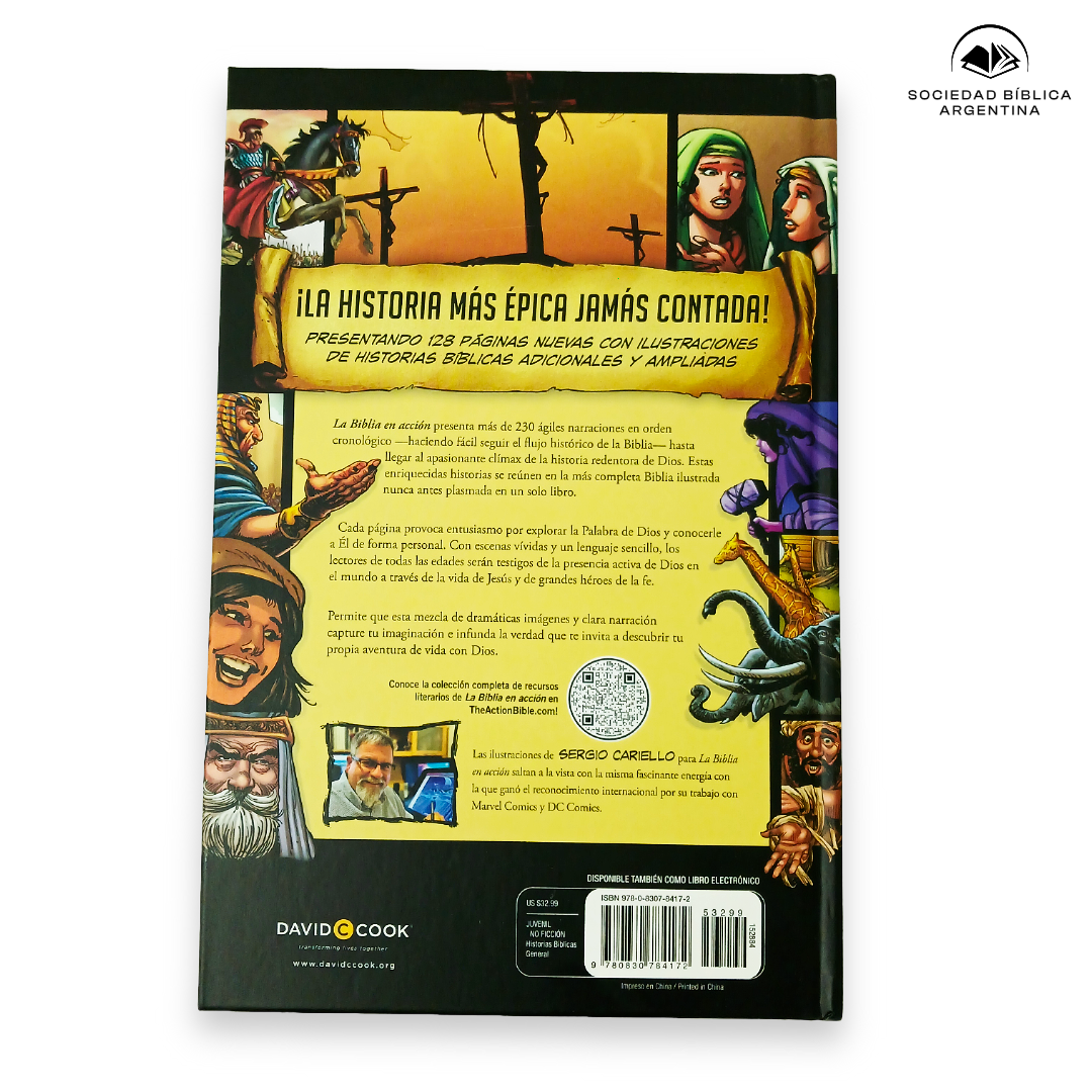 Biblia Infantil Ilustrada - La Biblia en Acción – 18x27 cm – Tapa Dura