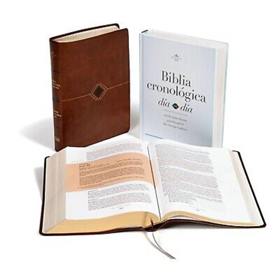 Biblia Rvr 1960 Cronologica, Dia Por Dia, Marron Simil Piel