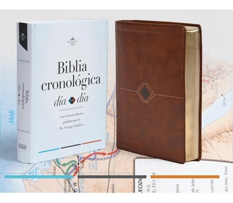 Biblia Rvr 1960 Cronologica, Dia Por Dia, Marron Simil Piel