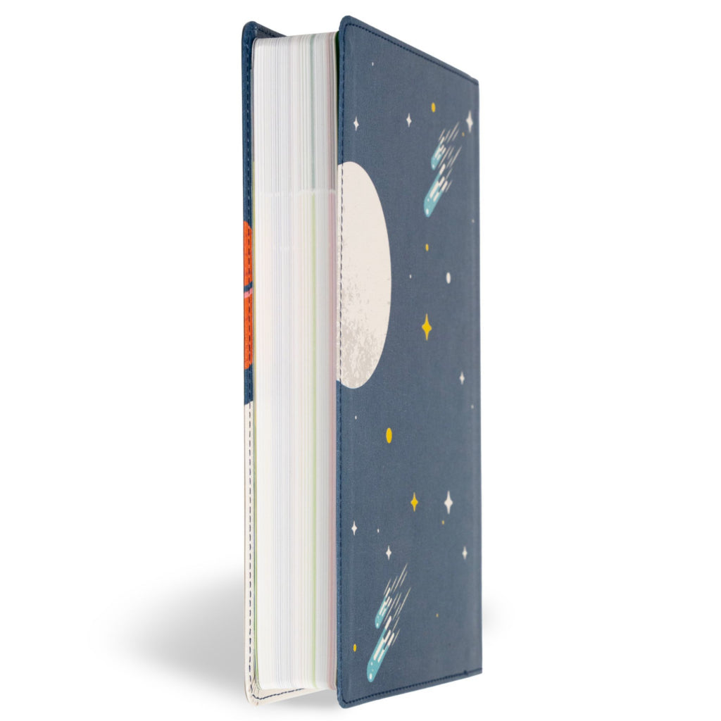 Biblia Reina Valera 1960 para Niños Exploradores Azul Cósmico Simil Piel