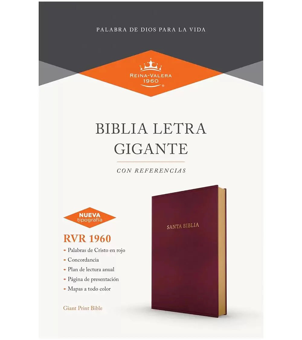 Biblia Rvr 60 Letra 14P, Borgona Imitacion Piel