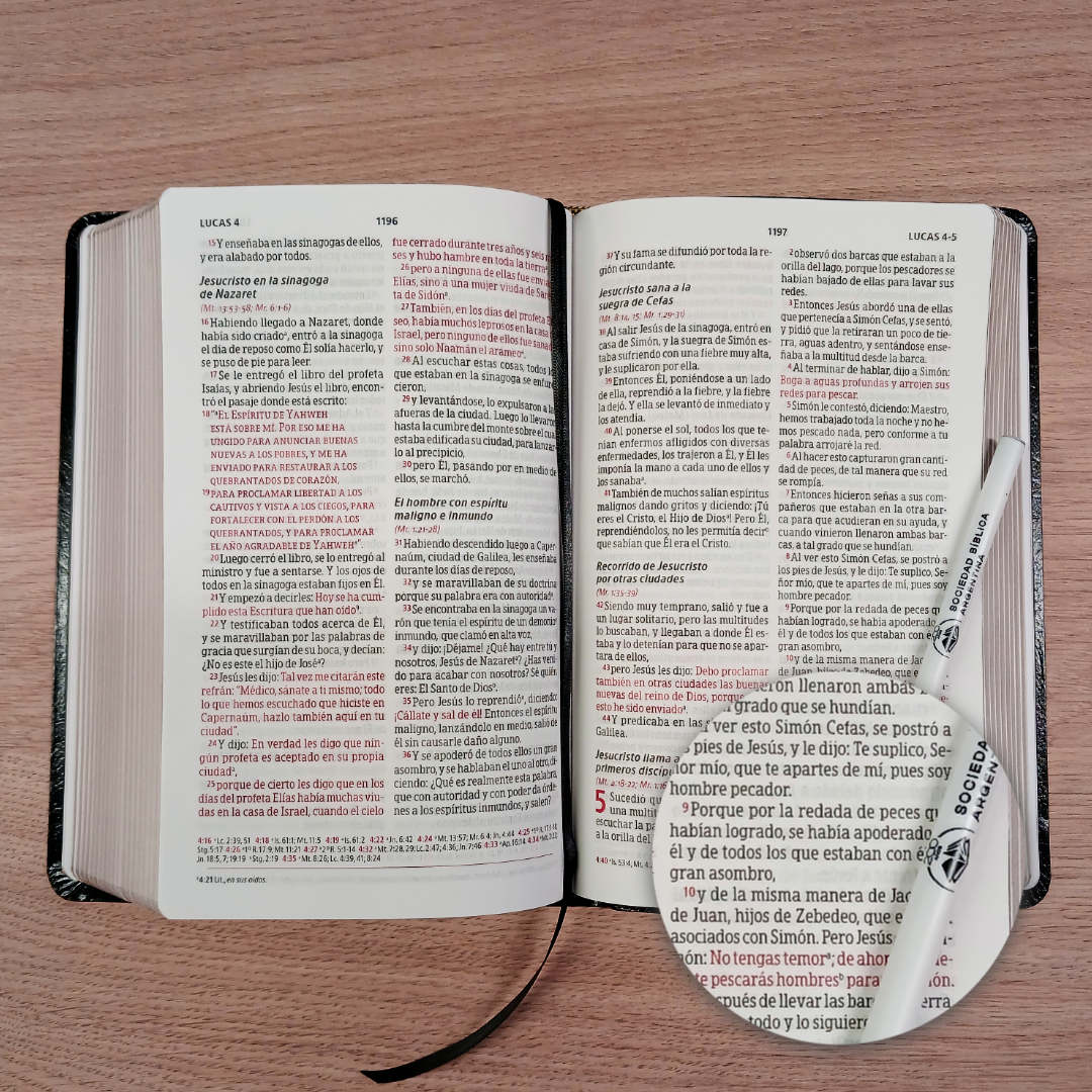 Biblia Peshitta Imitacion Piel Y Palabras De Jesús En Rojo