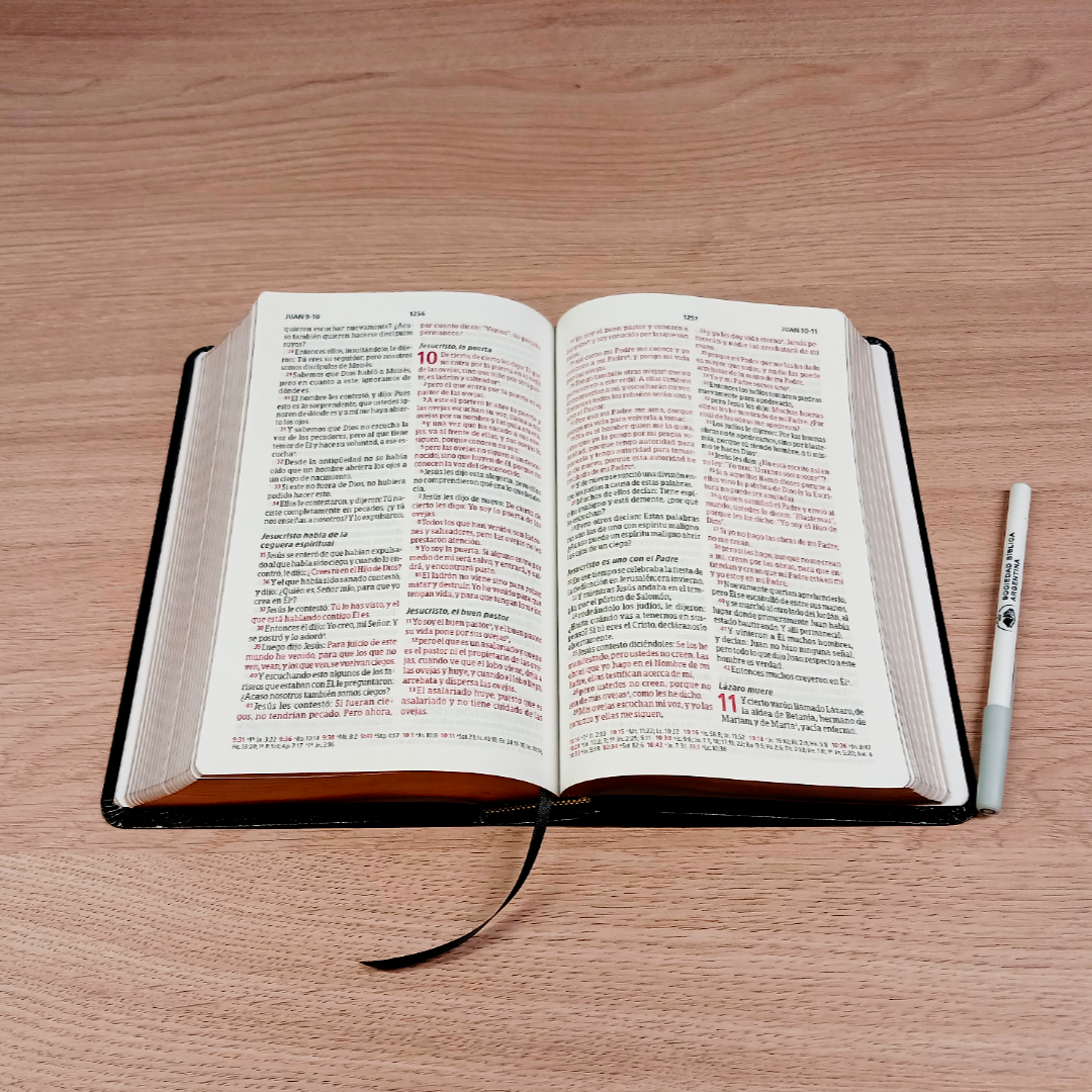 Biblia Peshitta Imitacion Piel Y Palabras De Jesús En Rojo