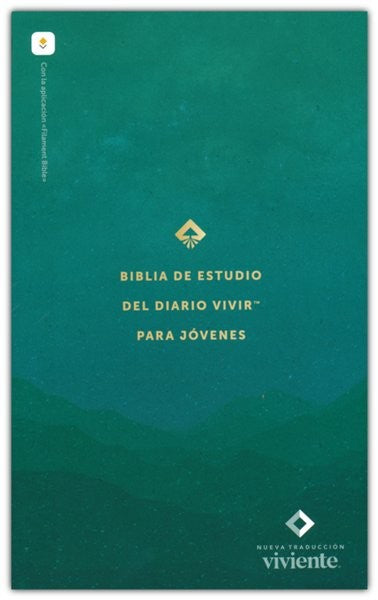 Biblia de Estudio Nueva traducción Viviente del Diario Vivir para Jóvenes Verde tapa Dura