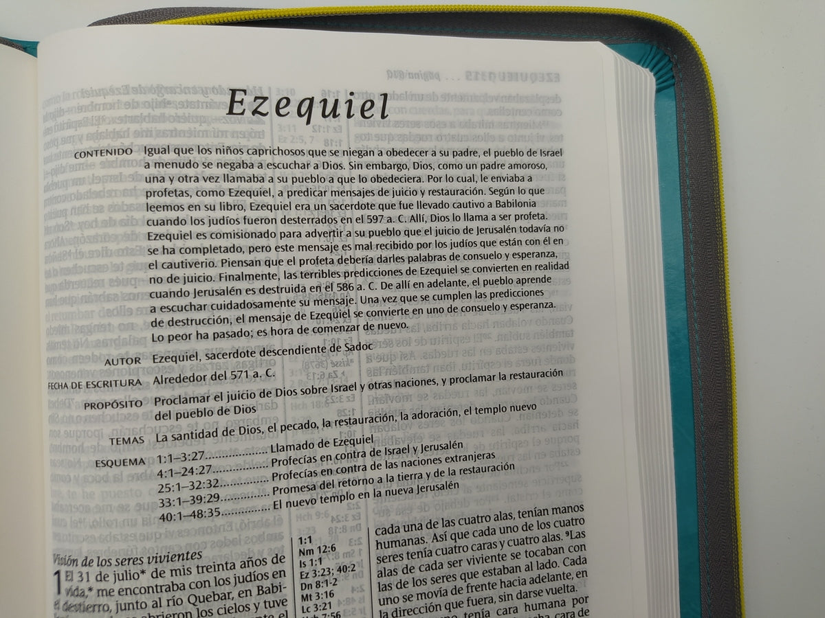 Biblia Nueva Traducción Viviente Cierre Letra Grande Turquesa