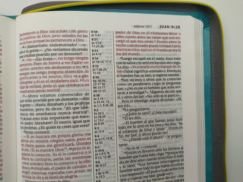 Biblia Nueva Traducción Viviente Cierre Letra Grande Turquesa