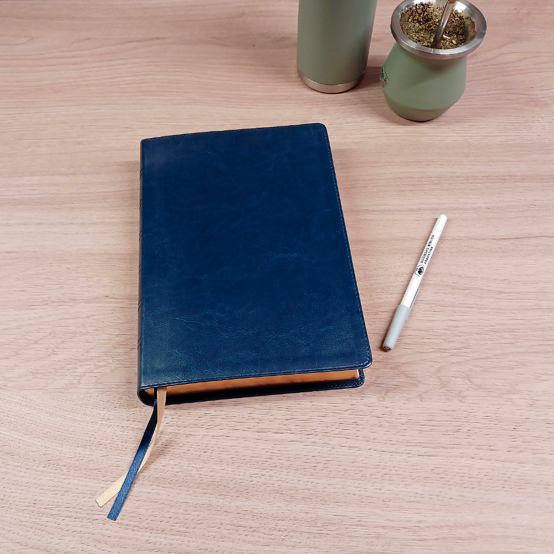 Biblia Nueva Traducción Viviente Letra Mediana PJR Edición Clásica Azul