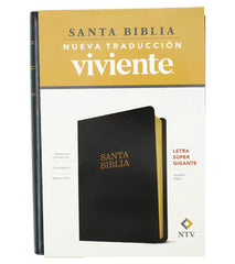 Biblia Nueva Traducción Viviente Letra Super Gigante T Simil Piel Negra