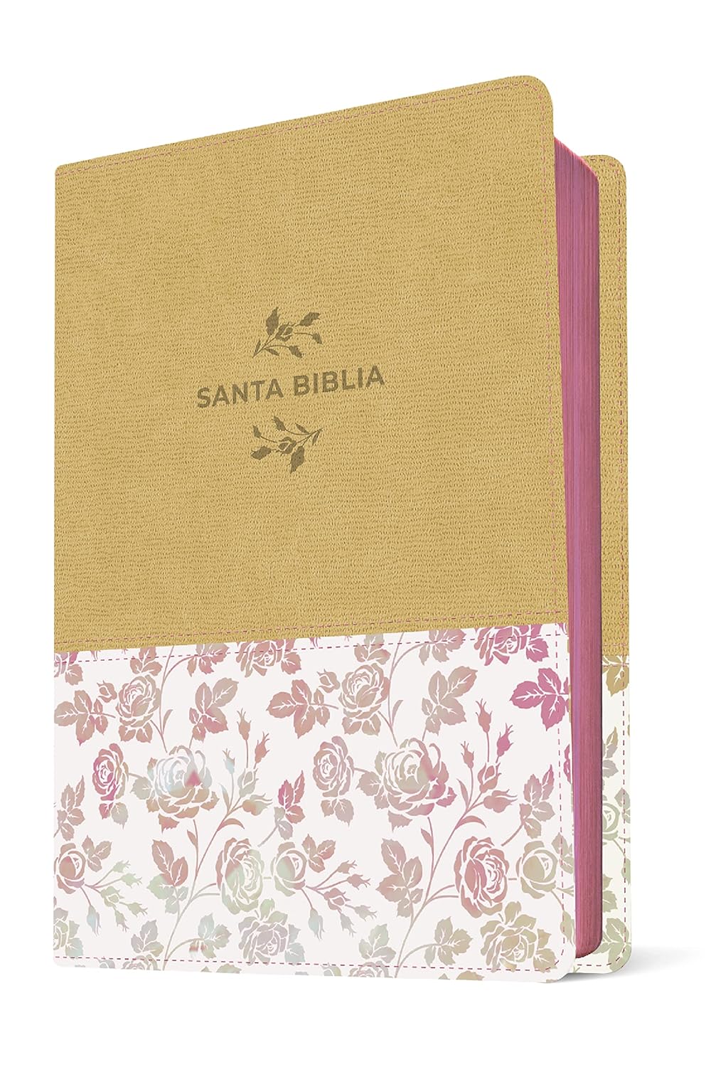 Biblia Nueva Traducción Viviente Letra Compacta PJR Ultrafina 2 Tonos Crema