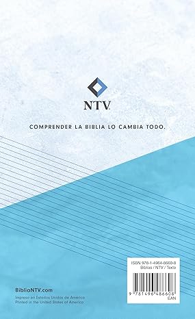 Biblia Nueva Traducción Viviente economica Azul - Misionera