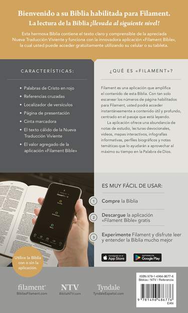 Biblia Ultrafina Ntv, Habilitada Con Filament T Simil Piel Marron