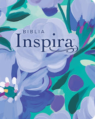 Biblia Nueva Traducción Viviente (NTV) Inspira, Letra 10 Pt, 20×25, Tapa PU, Flores Azul