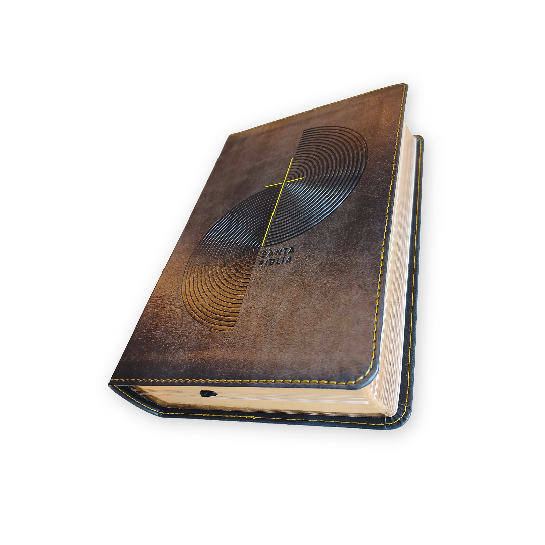 Biblia Nueva Traducción Viviente Letra Gigante Símil piel  Gris