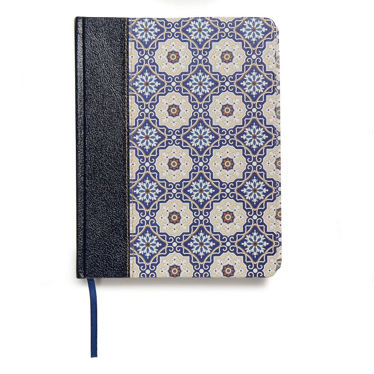 Biblia Reina-Valera 1960 (RVR60) De Apuntes, Letra Grande, Crema Y Azul, Mosaico, Símil Piel