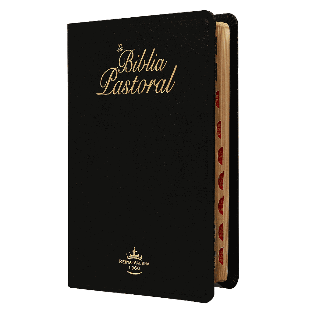 Biblia Pastoral Reina Valera 1960 – Piel Genuina Negro, Concordancia, con Índice, Letra 11 Puntos