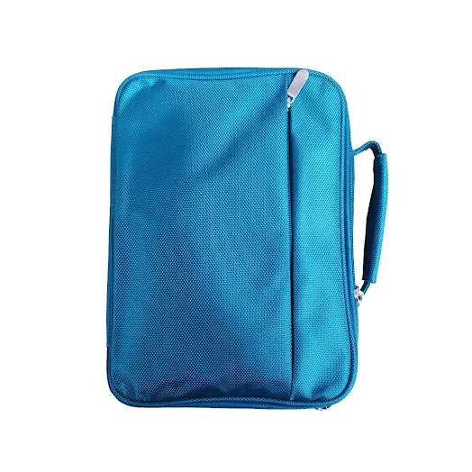 Biblia Devocional BibliArte · Reina Valera Contemporánea · Letra grande 12 puntos · Imitación piel color aqua + Bolso de regalo para transportarla